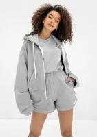 Bane - Gray rock oversize zipped hoodie