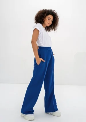 Costa - Spodnie dresowe z szeroką nogawką Cobalt Blue