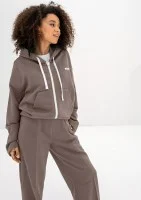 Bane - Simply taupe oversize zipped hoodie