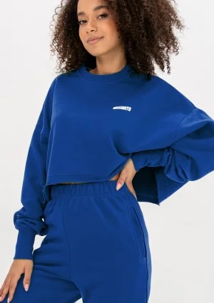 Shore Crop - Cobalt blue crop oversize sweatshirt