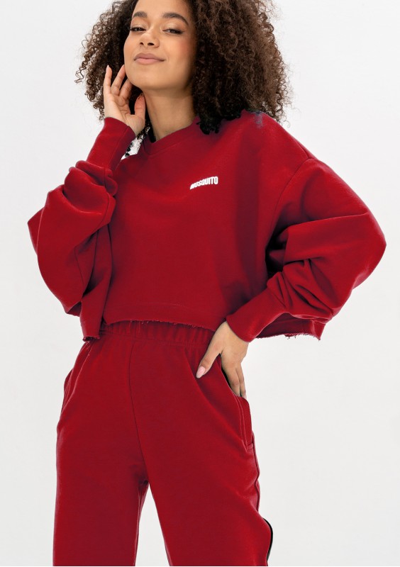 Shore Crop - Bluza oversize Cherry Red