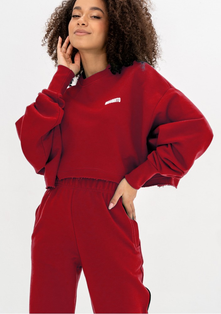 Shore Crop - Bluza oversize Cherry Red