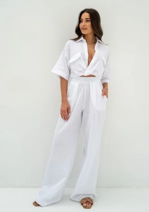 Thera - White muslin pants