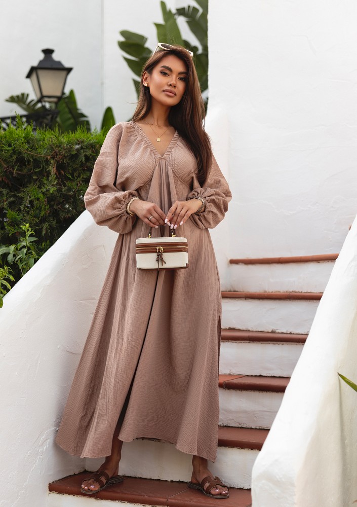 Axelia - Beige muslin dress