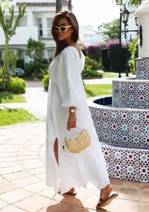 Axelia - White muslin dress