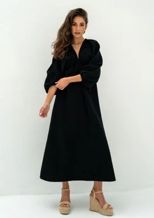 Axelia - Black muslin dress