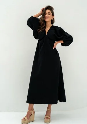 Axelia - Black muslin dress