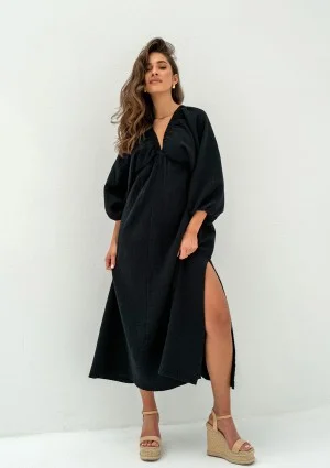 Axelia - Black muslin dress