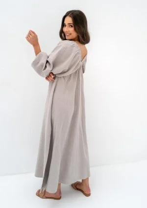 Axelia - Taupe muslin dress