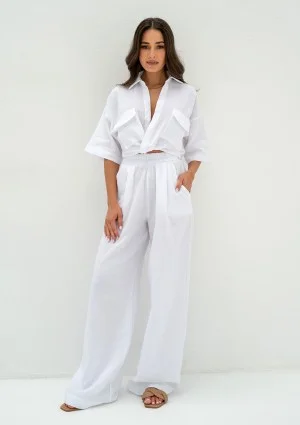 Thera - White muslin pants