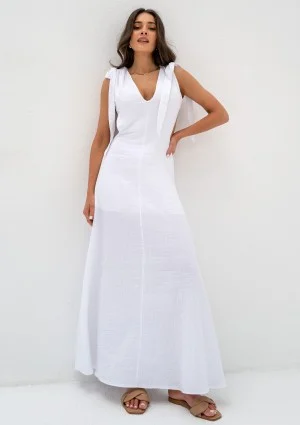 Eleni - White muslin maxi dress