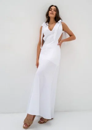 Eleni - White muslin maxi dress