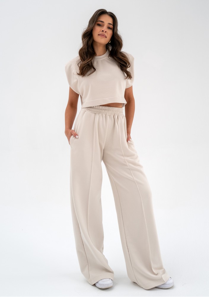 Costa - Coconut wide sweatpants