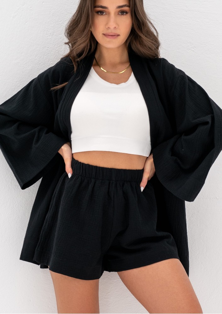 Pavla - Black muslin shirt