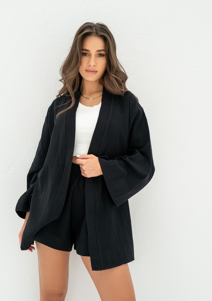 Pavla - Black muslin shirt