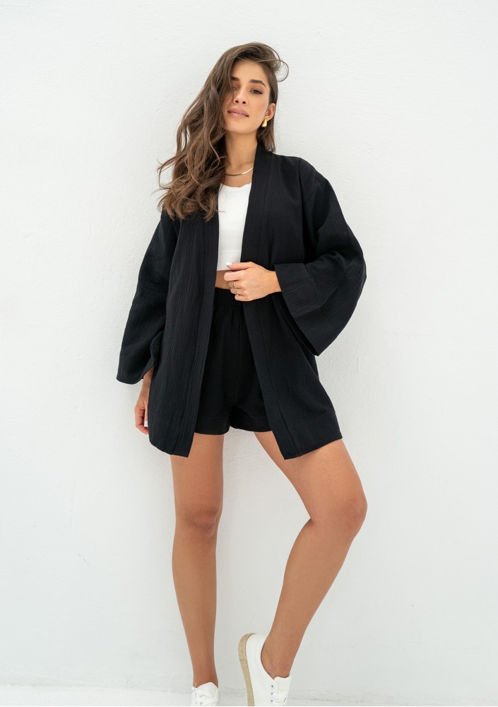 Pavla - Black muslin shirt