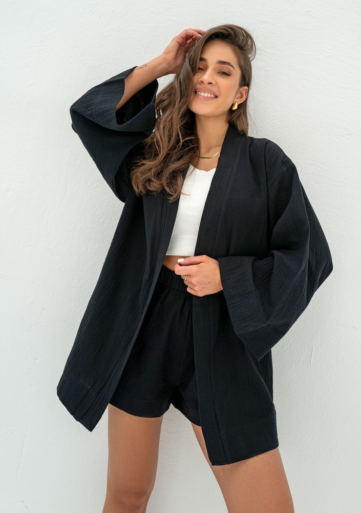 Pavla - Black muslin shirt