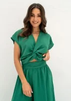 Musso - Green draped top