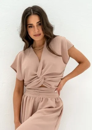 Musso - Beige draped top