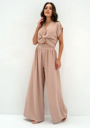 Musso - Beige draped top