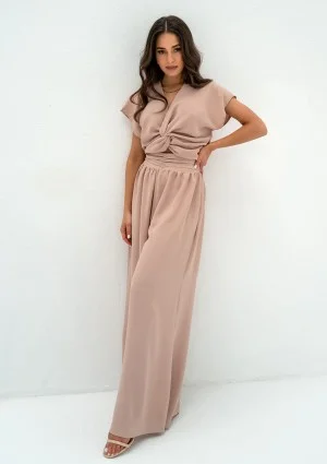 Musso - Beige draped top