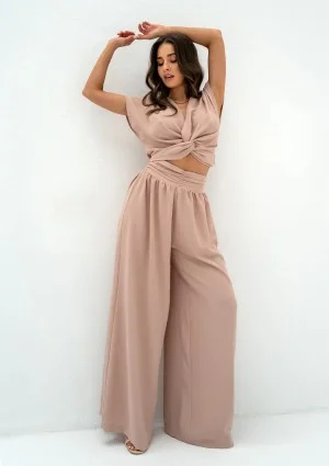 Musso - Beige draped top