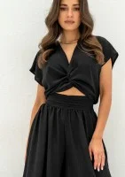 Musso - Black draped top