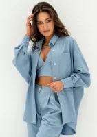 Tammy - Light jeans blue oversize shirt