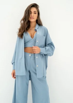 Tammy - Light jeans blue oversize shirt