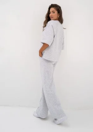 Melgo - Light melange grey pants