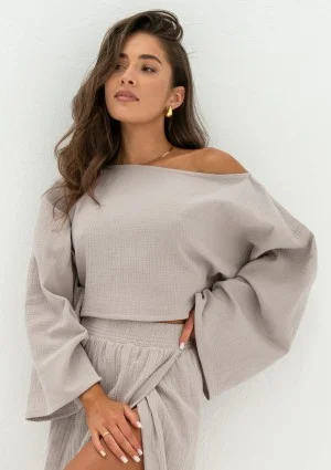 Terea - Taupe muslin top