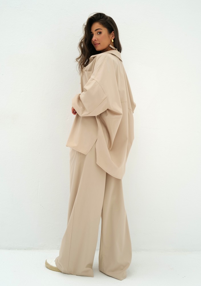 Tammy - Beige oversize shirt