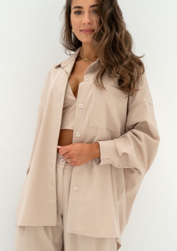 Tammy - Beige oversize shirt
