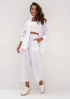 - White muslin jogger pants