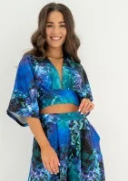 Pallazo - Summer blue printed top