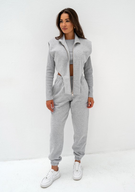 Kolee - Kamizelka dresowa z poduszkami Grey Melange