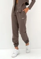 Kolee - Savannah tan sweatpants with a logo