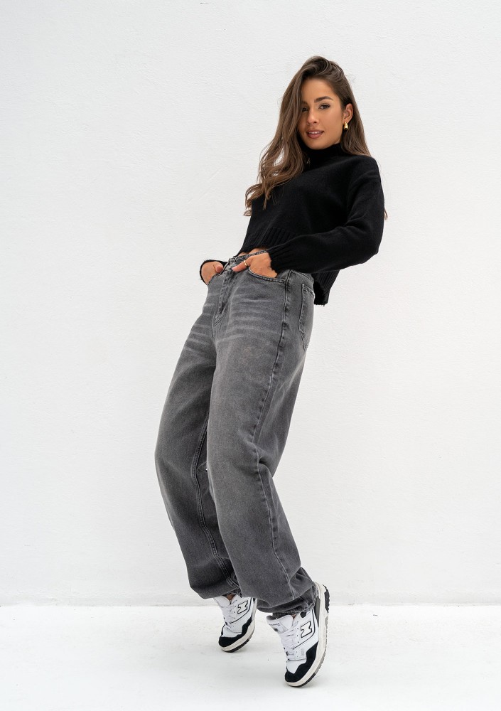 Cuff - Black baggy jeans