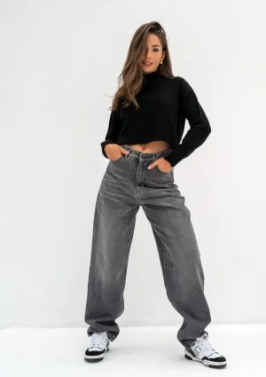 Cuff - Black baggy jeans