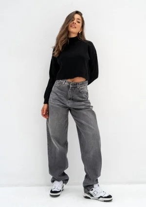 Cuff - Black baggy jeans