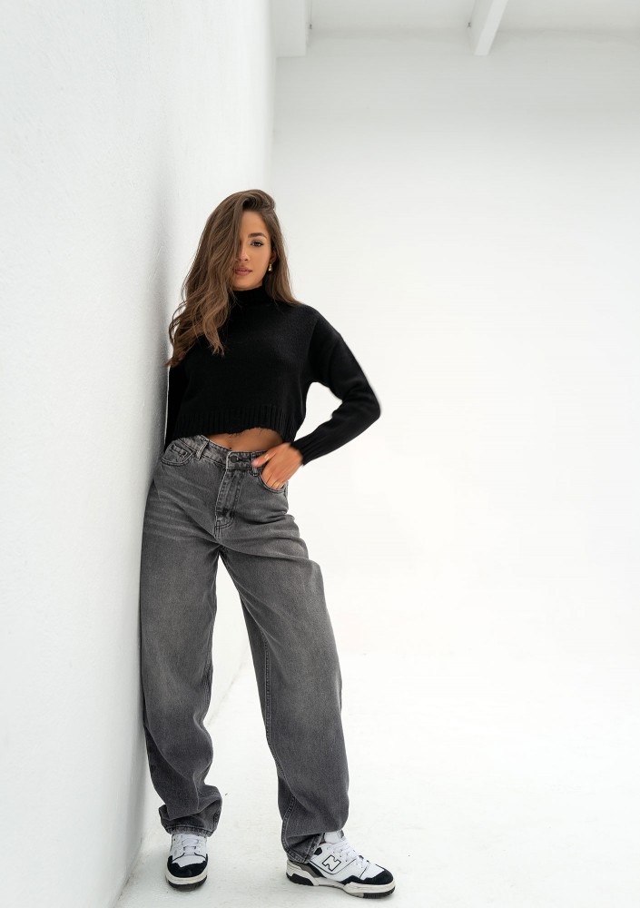 Cuff - Black baggy jeans