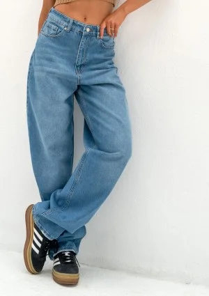 Cuff - Blue baggy jeans