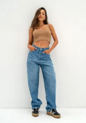 Cuff - Blue baggy jeans