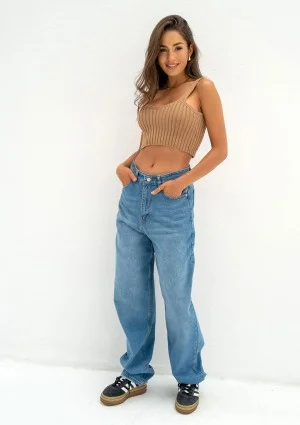 Cuff - Blue baggy jeans