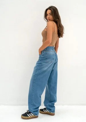 Cuff - Blue baggy jeans