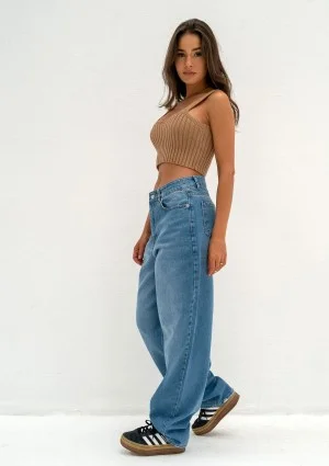 Cuff - Blue baggy jeans