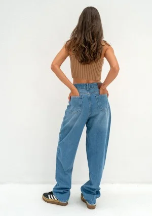 Cuff - Blue baggy jeans