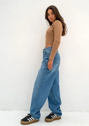 Cuff - Blue baggy jeans