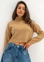 Nari - Golf z ozdobnym pruciem Camel