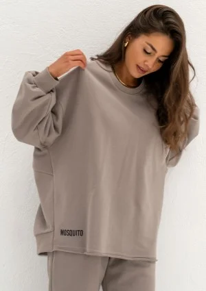 Lumi - Taupe oversized sweatshirt